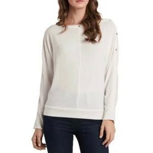 Vince Camuto Cream Dolman Long Sleeves Sweater Size S